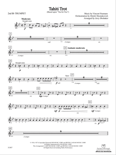 Tahiti Trot: 2nd B-flat Trumpet