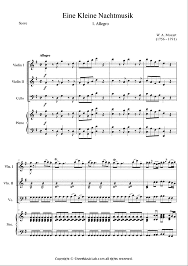Serenade No.13 "Eine Kleine Nachtmusik" in G major, K.525 1.Allegro