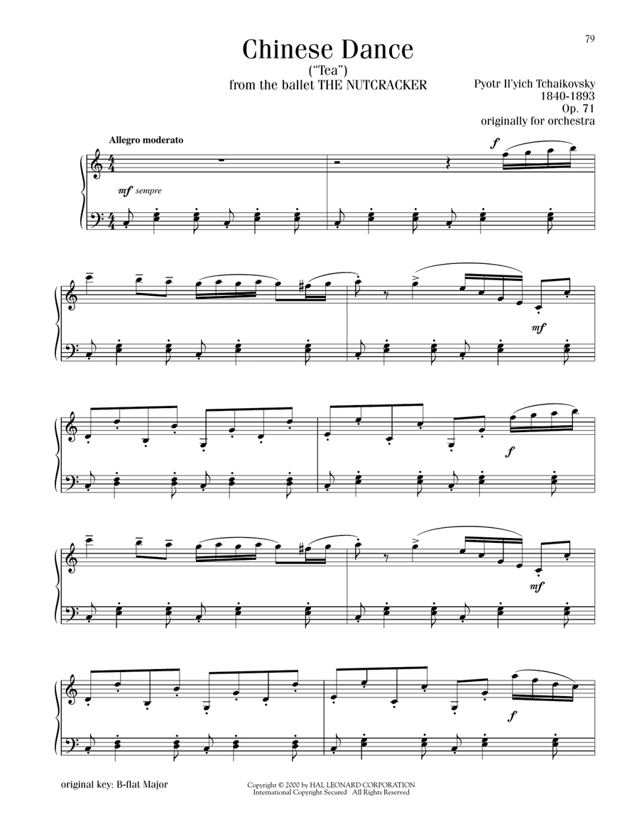 Chinese Dance ("Tea"), Op. 71a
