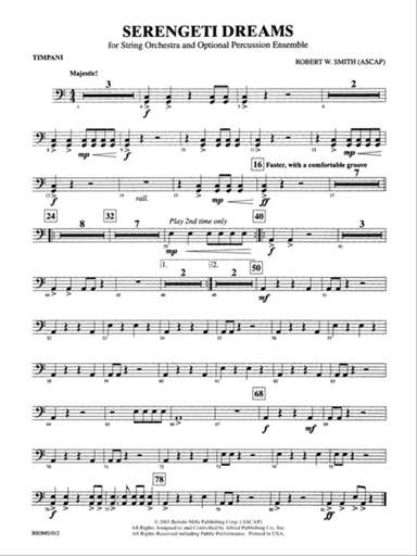 Serengeti Dreams (with Opt. Percussion Ensemble): Timpani