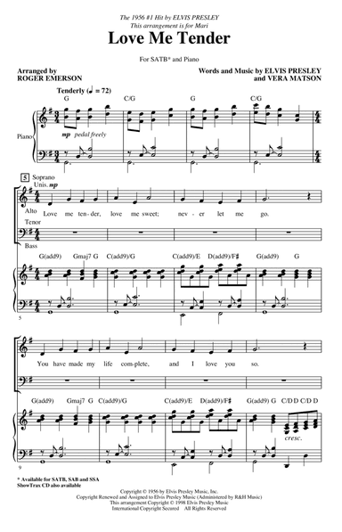 Love Me Tender (arr. Roger Emerson)
