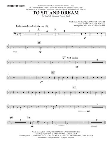 To Sit And Dream (Band Accompaniment) - Euphonium B.C.