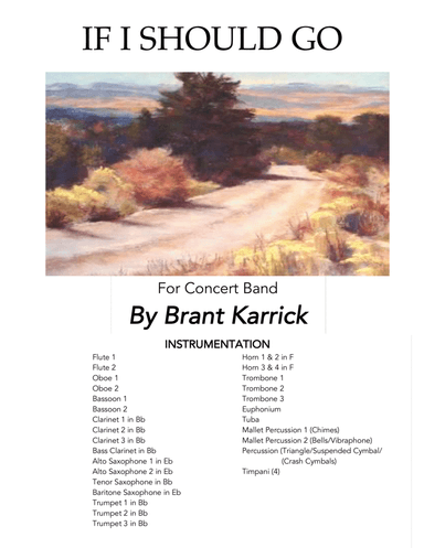 If I Should Go: Score