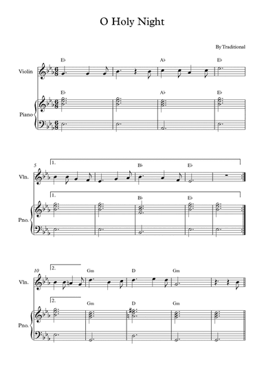 O Holy Night - Violin Solo