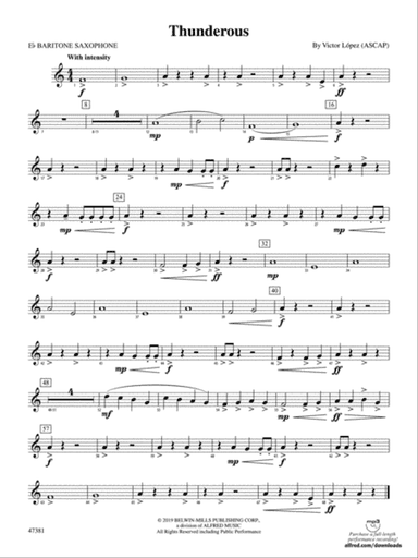Thunderous: E-flat Baritone Saxophone