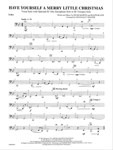 Have Yourself a Merry Little Christmas (Vocal Solo with Opt. E-Flat Alto Saxophone Solo or B-Flat Trumpet Solo): Tuba