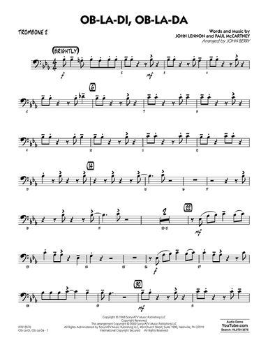 Ob-La-Di, Ob-La-Da (arr. John Berry) - Trombone 2