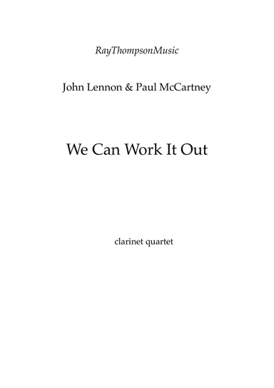 We Can Work It Out