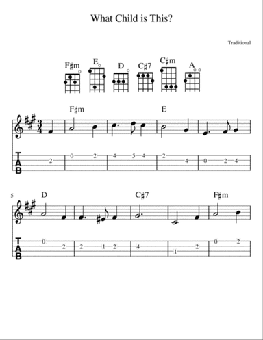 What Child Is This?/Greensleeves (Ukulele)
