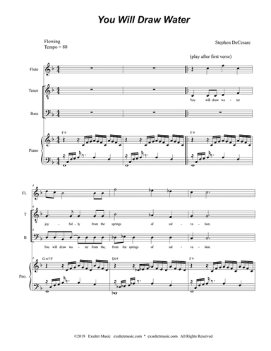 You Will Draw Water (Duet for Tenor and Bass Solo)