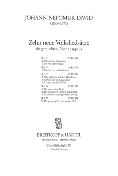 10 neue Volksliedsatze