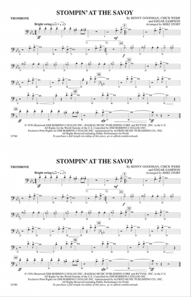 Stompin' at the Savoy: 1st Trombone