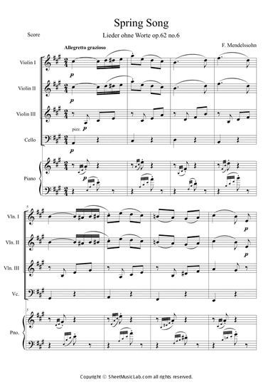 Lieder ohne Worte Op.62 No.6