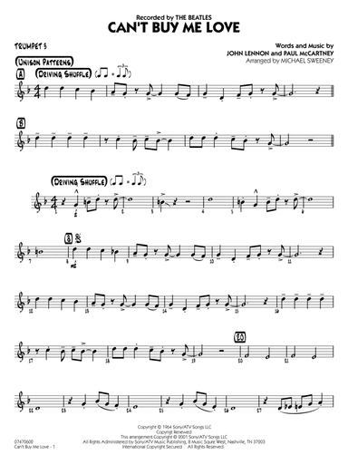 Can't Buy Me Love (arr. Michael Sweeney) - Trumpet 3