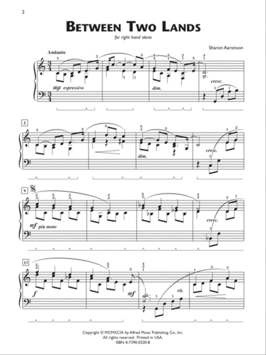 Between Two Lands (for right hand alone) - Piano Solo