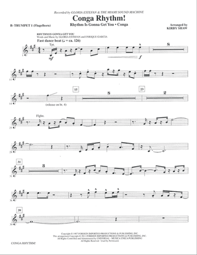 Conga Rhythm: 1st B-flat Trumpet