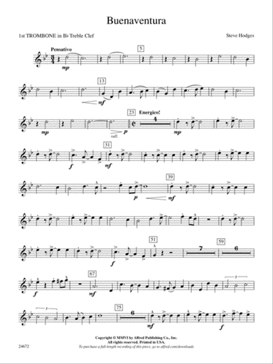 Buenaventura: (wp) 1st B-flat Trombone T.C.