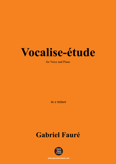 G. Fauré-Vocalise-étude,in e minor