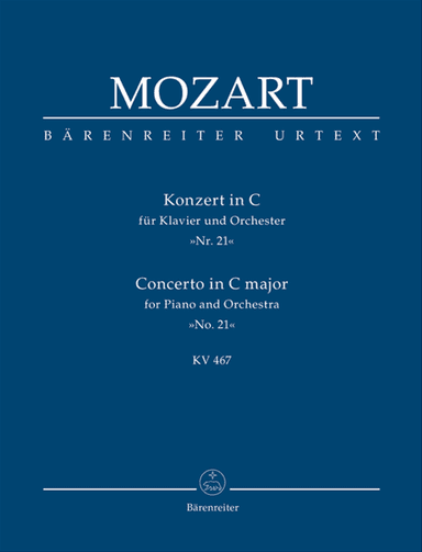 Concerto for Piano and Orchestra, No. 21 C major, KV 467