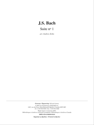 Suite no 1, BWV 1007