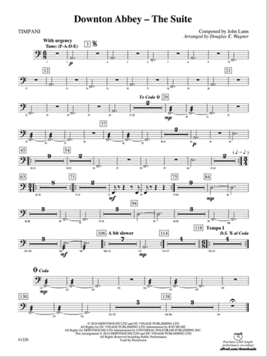 Downton Abbey – The Suite: Timpani