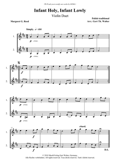 Infant Holy, Infant Lowly