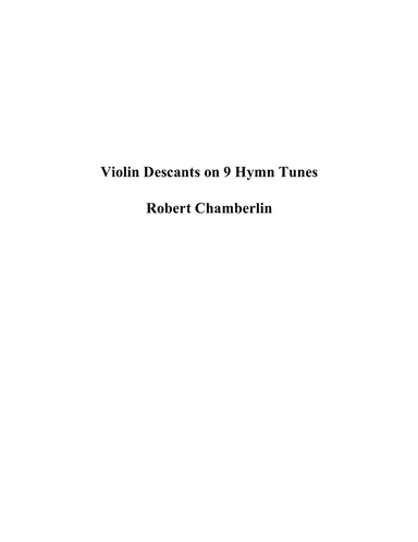 Violin Descants on 9 Hymn Tunes