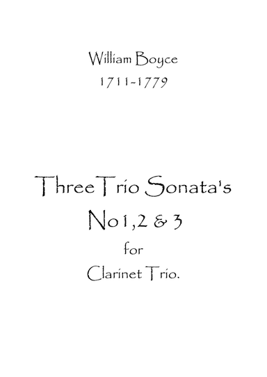 Three Trio Sonatas No.1, 2 & 3