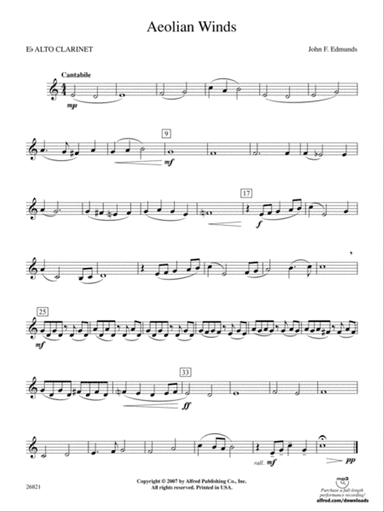 Aeolian Winds: E-flat Alto Clarinet