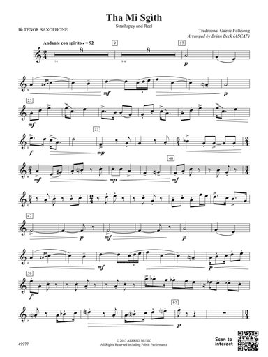 Tha Mi Sgìth: B-flat Tenor Saxophone