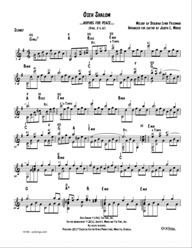 Oseh Shalom Vars 5,6 (arr. Joe Marks)