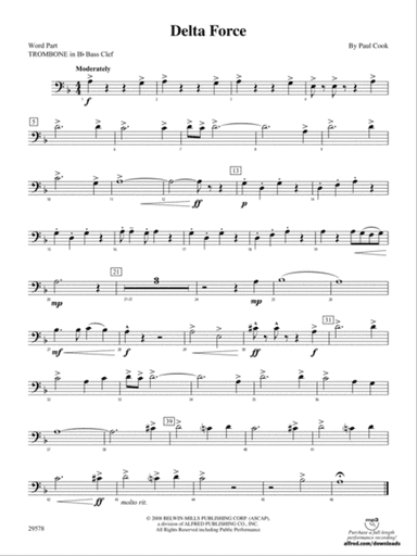 Delta Force: (wp) 1st B-flat Trombone B.C.