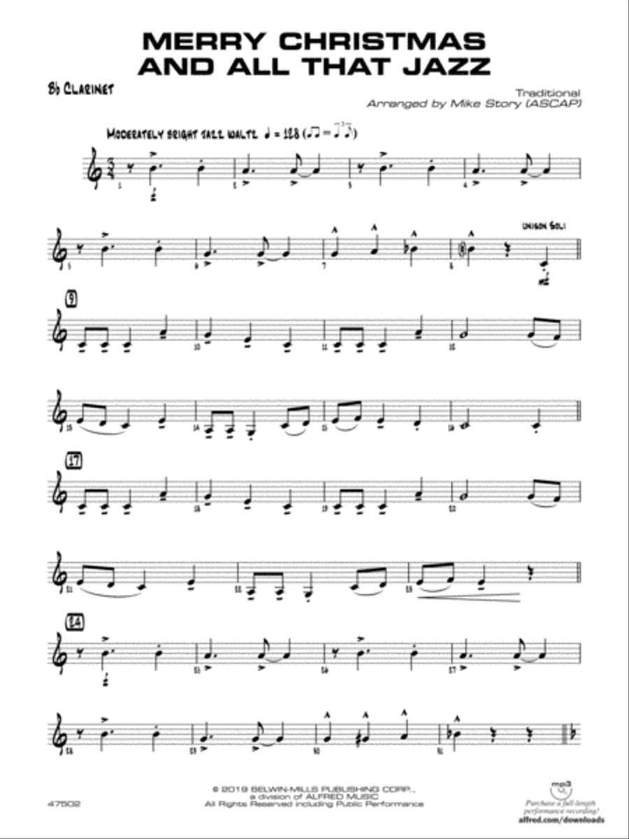 Merry Christmas and All That Jazz: 1st B-flat Clarinet