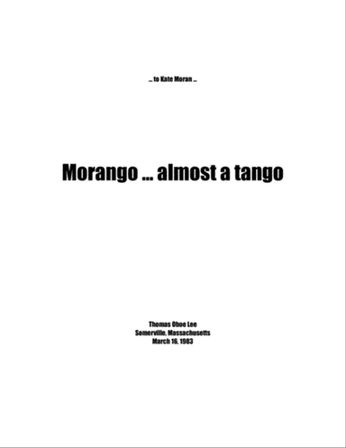 Morango ... almost a tango (1983) full score