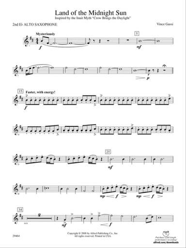 Land of the Midnight Sun: 2nd E-flat Alto Saxophone