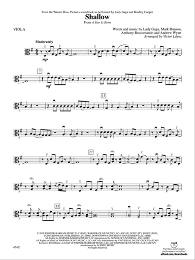 Shallow (from A Star Is Born): Viola