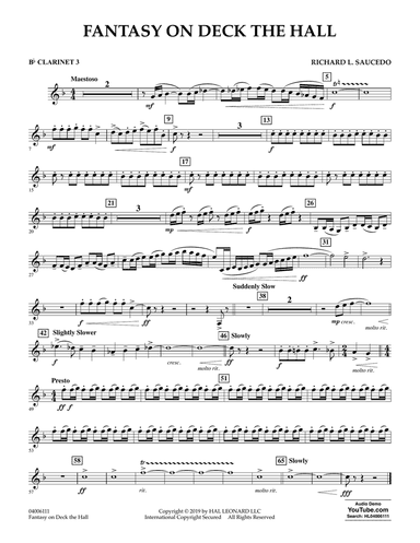 Fantasy on Deck The Hall - Bb Clarinet 3