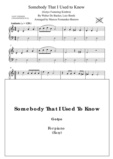 Somebody That I Used To Know