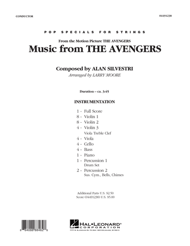 Music from The Avengers - Conductor Score (Full Score)