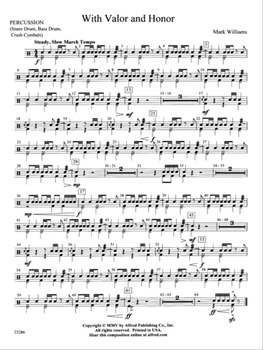 With Valor and Honor: 1st Percussion