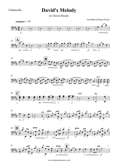 David's Melody (Standard Arrangement)