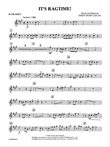 It's Ragtime!: 1st B-flat Trumpet