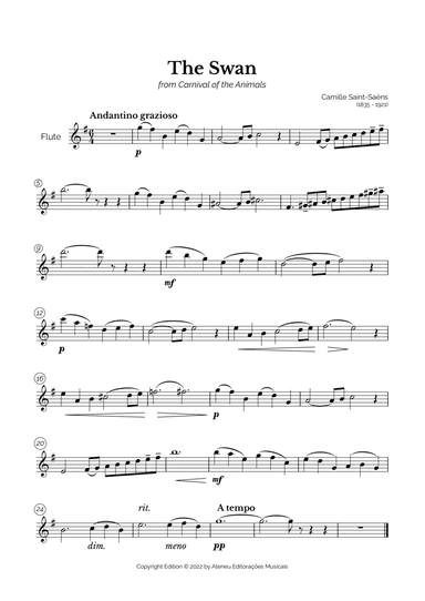 The Swan for Intermediate Flute
