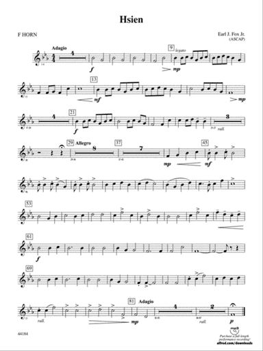 Hsien: 1st F Horn