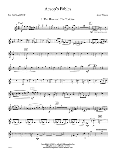 Aesop's Fables: 2nd B-flat Clarinet