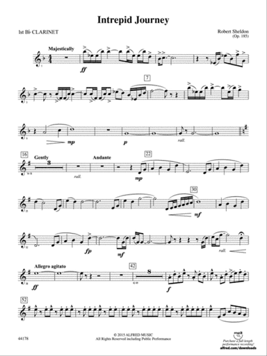 Intrepid Journey: 1st B-flat Clarinet
