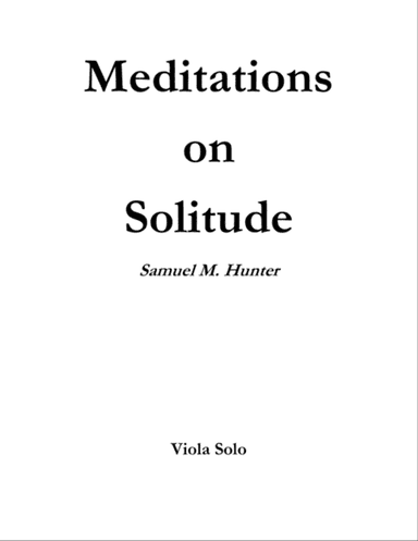Meditations on Solitude