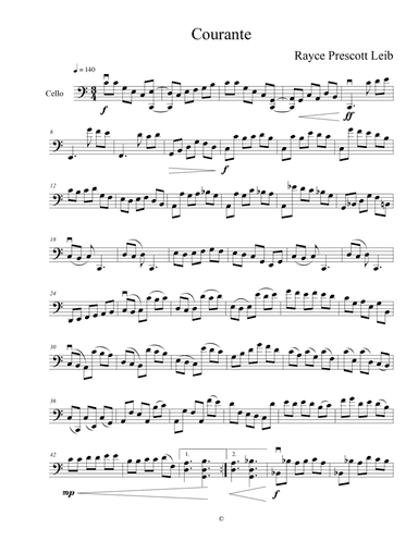 3. Courante in C Major