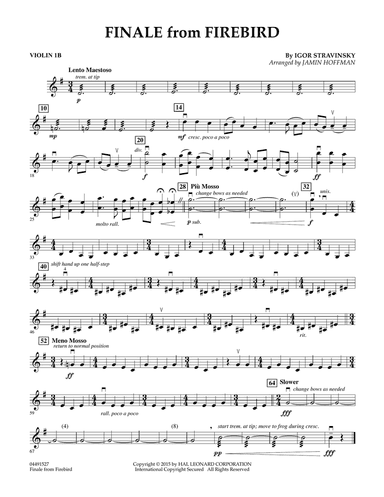 Finale from Firebird (arr. Jamin Hoffman) - Violin 1B