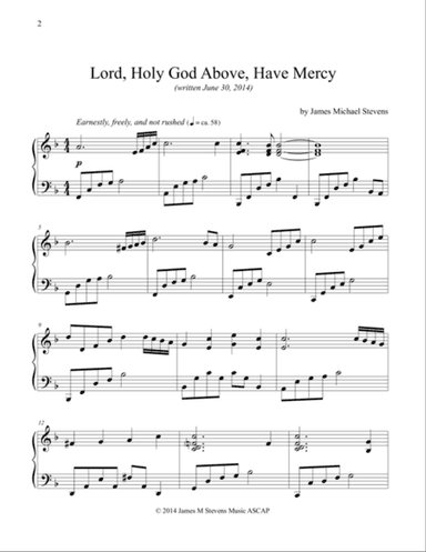 Lord, Holy God Above, Have Mercy